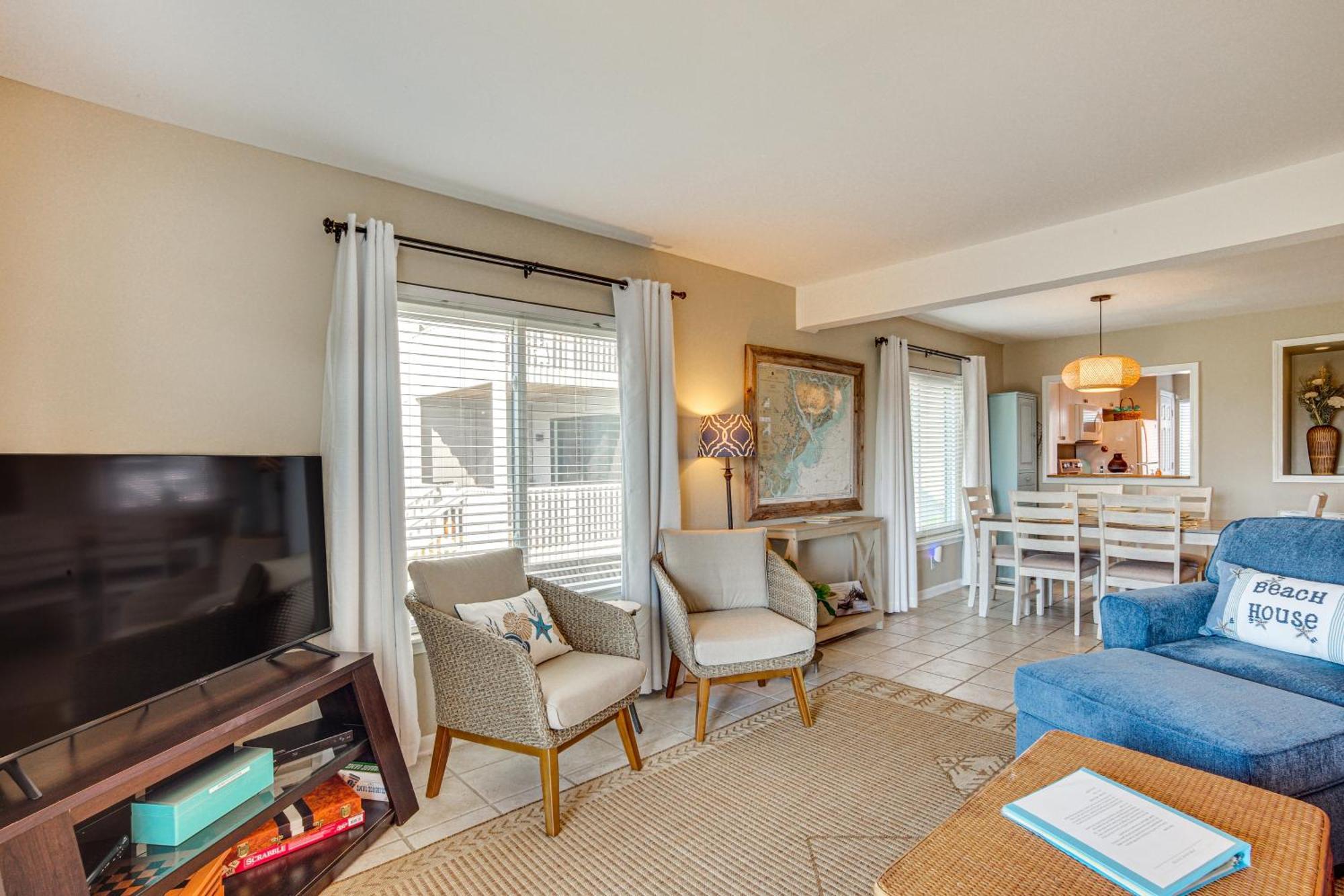 Harbor Island Condo With Deck - Steps To Beach! Oceanmarsh Subdivision Exteriör bild
